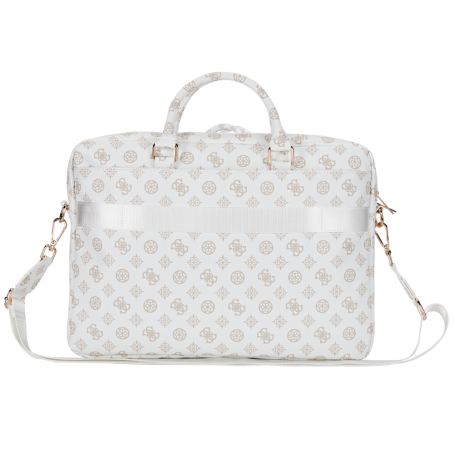 Housse pour ordinateur Peony Front Pocket Zipper Triangle Logo Guess – 16" Blanc