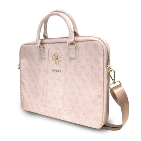 Housse pour ordinateur PU 4G Big Logo avec compartiment extérieur Guess – 15" Rose