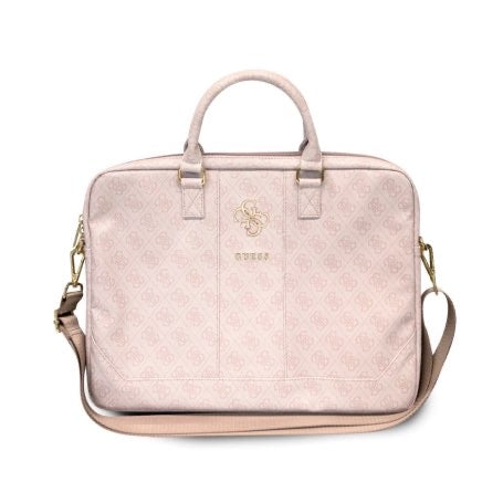 Housse pour ordinateur PU 4G Big Logo avec compartiment extérieur Guess – 15" Rose