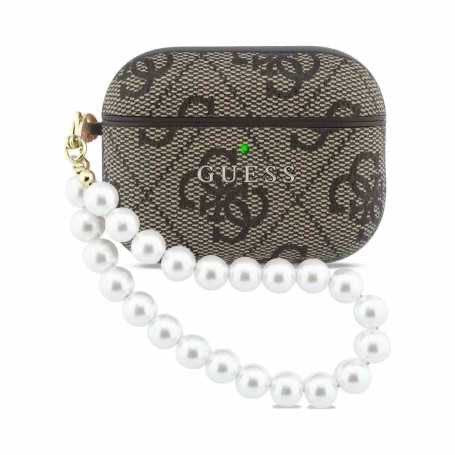 Coque de Protection pour AirPods Pro 3 Pearl Strap Classic GUESS - Marron