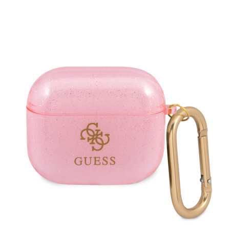 Coque de Protection pour AirPods 3 Pailleté Coloré GUESS - Rose