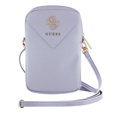 Pochette pour téléphone portable Zip PU Triangle 4G Guess – Violet